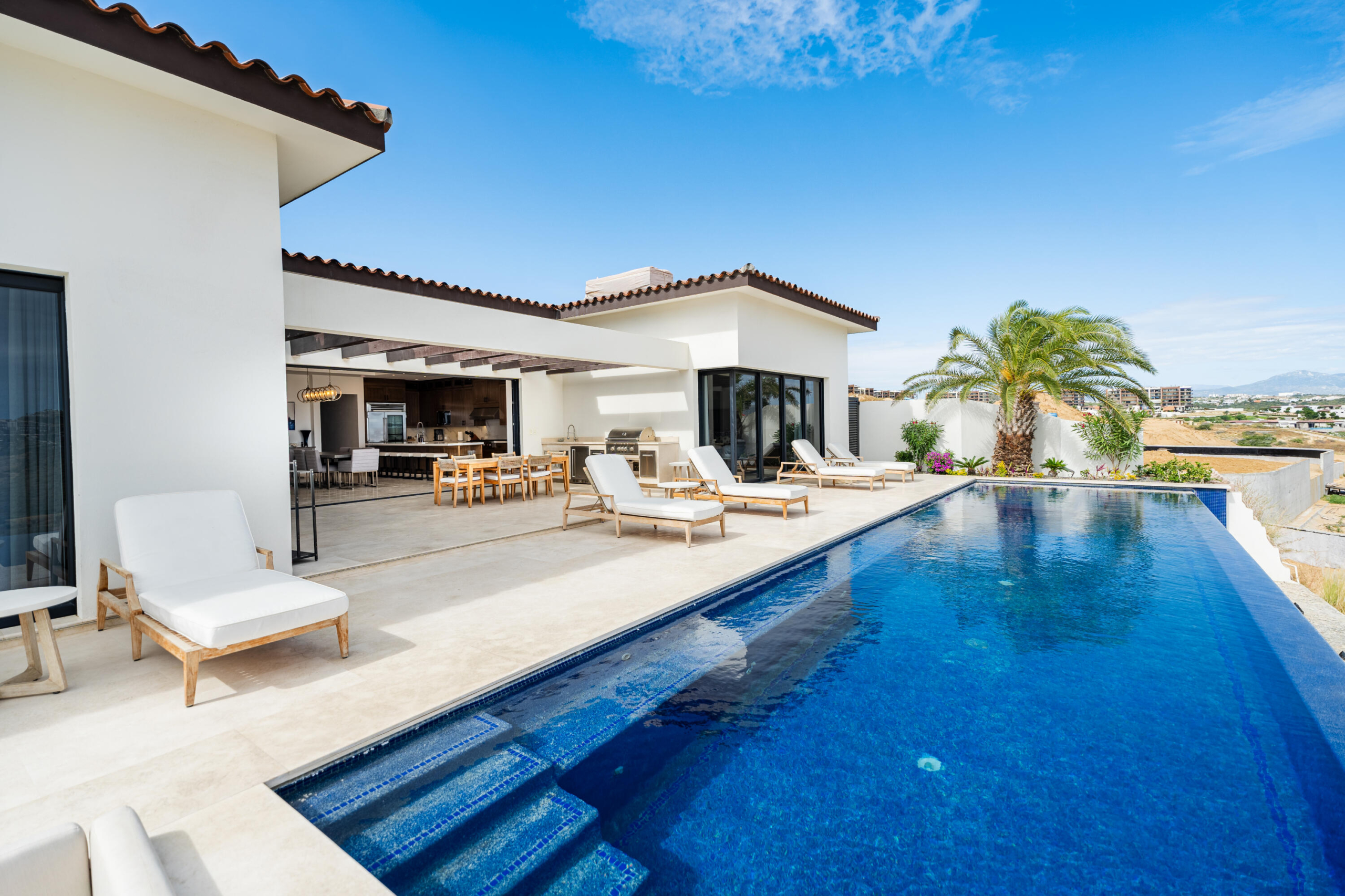 Quivira Coronado Live the Dream at Cielo Marbella in QuiviraExperience refined living in this exceptional home located within the prestigious Quivira community. Set in the exclusive enclave of Cielo Marbella, this 6-bedroom residence features 5 full bathrooms and 2 half bathrooms across 4,134.75 sq. ft. of air-conditioned interior space, offering a perfect balance of sophistication and comfort.This villa is in mint condition , ideal for family gatherings or rental opportunities . House and patio furniture is included in the asking price Designed for both relaxation and entertaining, the home showcases a heated infinity pool, jacuzzi, outdoor kitchen, fire pit, and a serene fountain—ideal for enjoying the Baja lifestyle – At Quivira, Cielo Marbella, Villa 45, Pacific, Pacific, BS