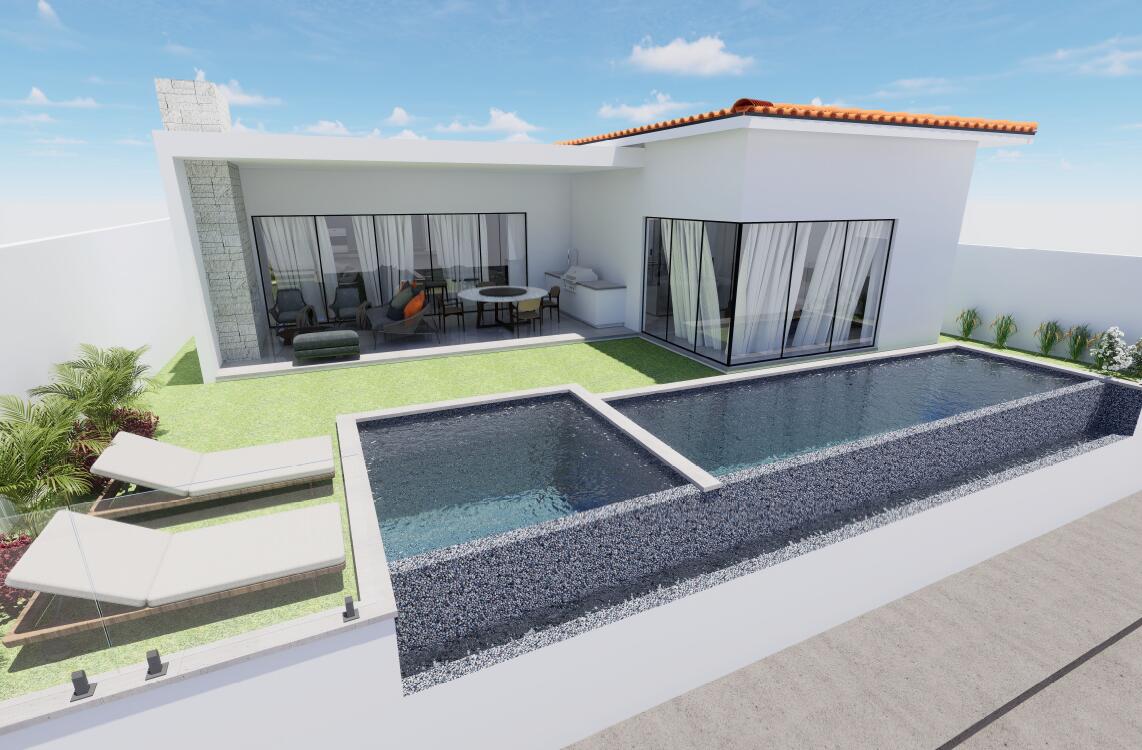 Quivira Copala When you enter this spacious single level floorplan you will find that it is inviting and comfortable. This home with 3 full Bedrooms and 4 Bathrooms comes with a 4th Flex Room for entertainment or 4th bedroom, homes to be built to the highest quality and will be ready to move in 9 months from deposit, finishes will include beautiful granite, marble and travertine finishes. This home includes pool Our standard appliances are GE Cafe. These single level homes were well thought out and meticulously designed with every needed feature to make them not only desirable but functional. All residences are ready to enjoy the amenities that Quivira has to offer from Golf to the amazing Beach Club and Gym. floorplan is of actual home for sale, – lot 51 The Heights at Cielo Marbella, Pacific, BS