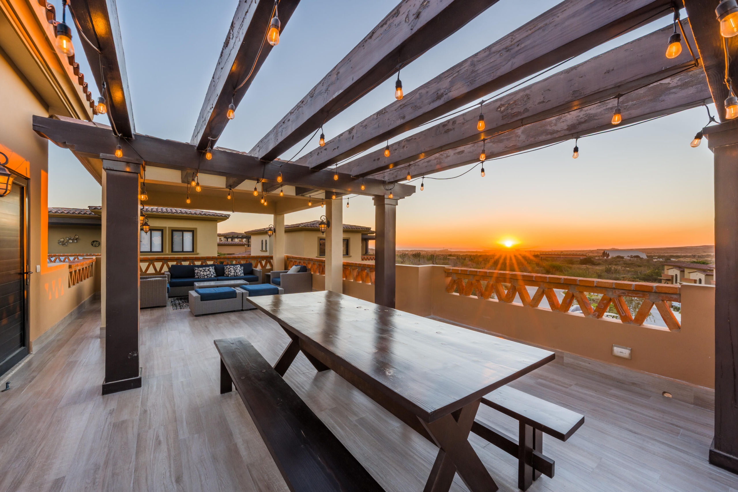 Quivira Mavila Baja lifestyle at its best! Experience luxury living in this stunning 3-bedroom, 2.5-bath penthouse in Cabo San Lucas. Featuring a spacious private rooftop with breathtaking ocean and golf course for sale